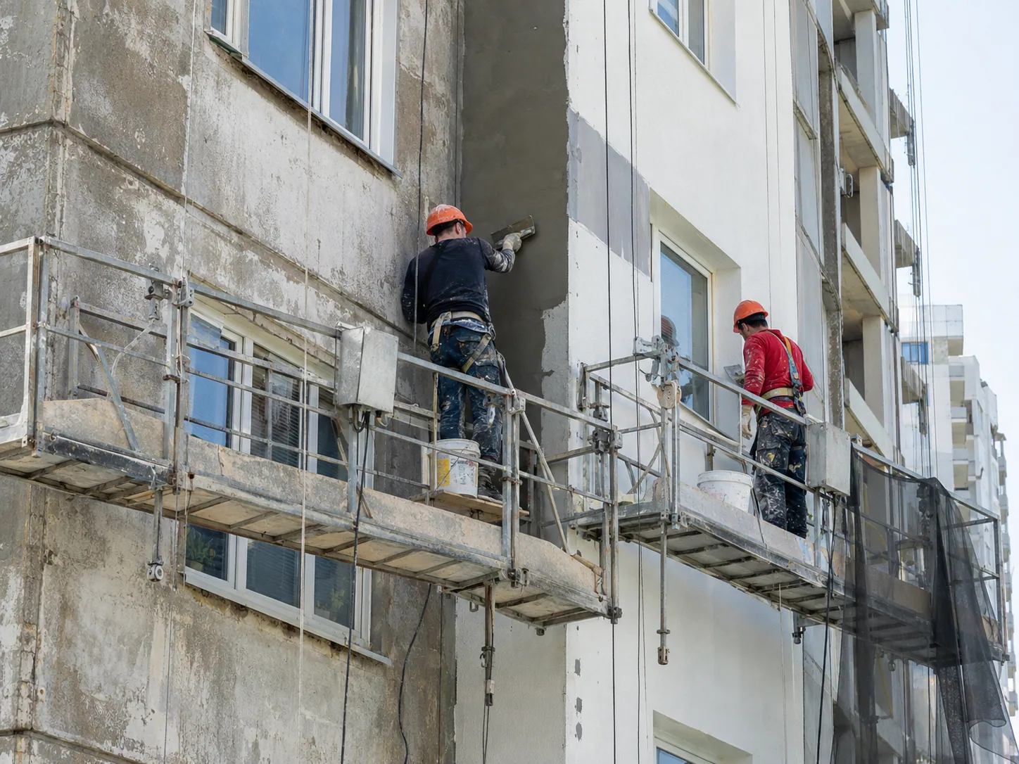 Edifício em processo de recuperação da fachada